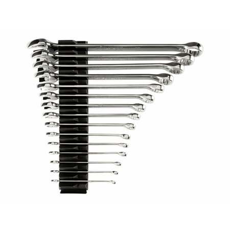 TEKTON Combination Wrench Set w/Modular Slotted Organizer, 15-Piece 1/4 - 1 in. WCB95102